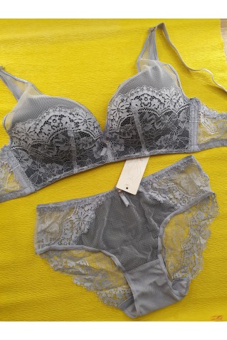 Прекрасний мереживний комплект з мікросіточкою WeiyeSi 6023